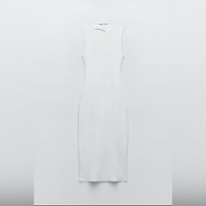ZARA MIDI Rib Cut Out Size Medium